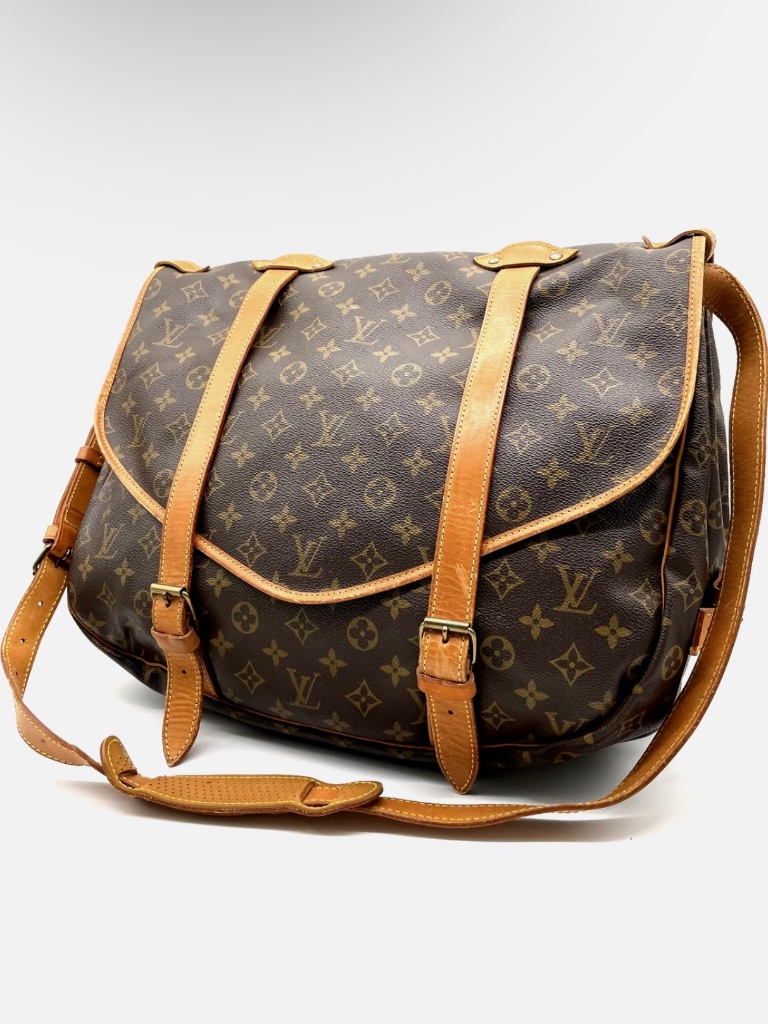 Louis Vuitton Saumur 43 Monogram Crossbody Messenger Bag Vintage France